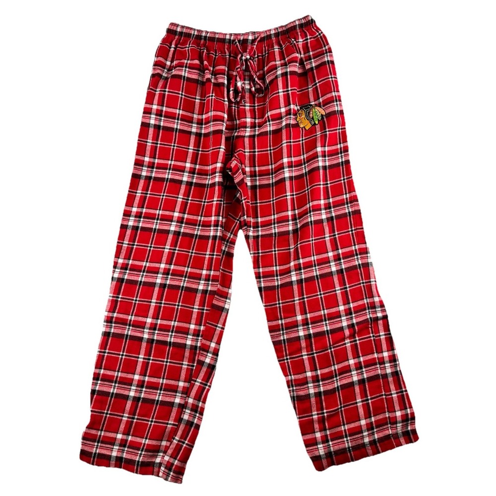 Chicago Blackhawks Plaid Pajama Lounge wear Pants Sleepwear Mens Large NHL
